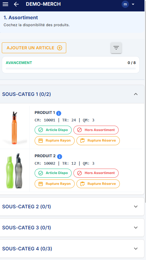 Exécution tâche mobile